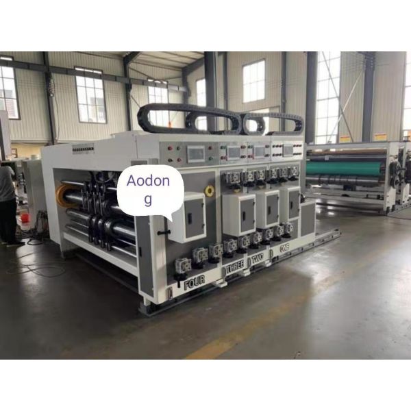 PLC Control Flexographic Box Printing Machine , Rotary Die Cutting Equipment