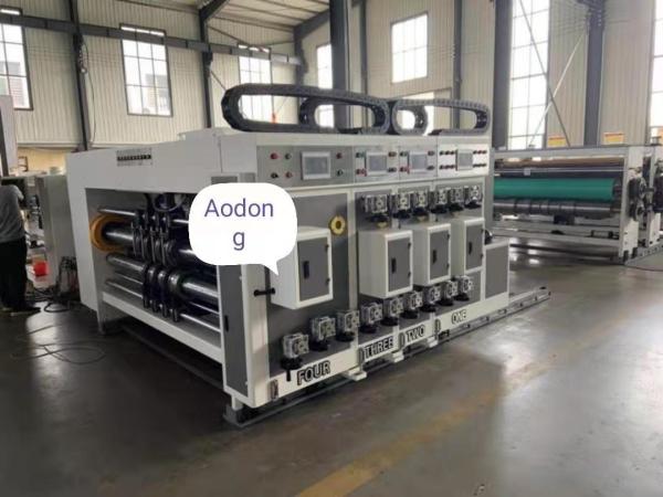 PLC Control Flexographic Box Printing Machine , Rotary Die Cutting Equipment