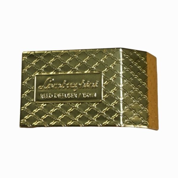 Irregular Metal Perfume Labels Corrosion Resistant Custom Metal Adhesive Labels