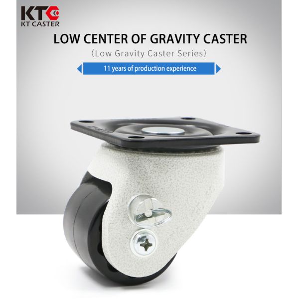 Low Profile Industrial 60mm Outdoor Caster Wheels With Brake  540kg