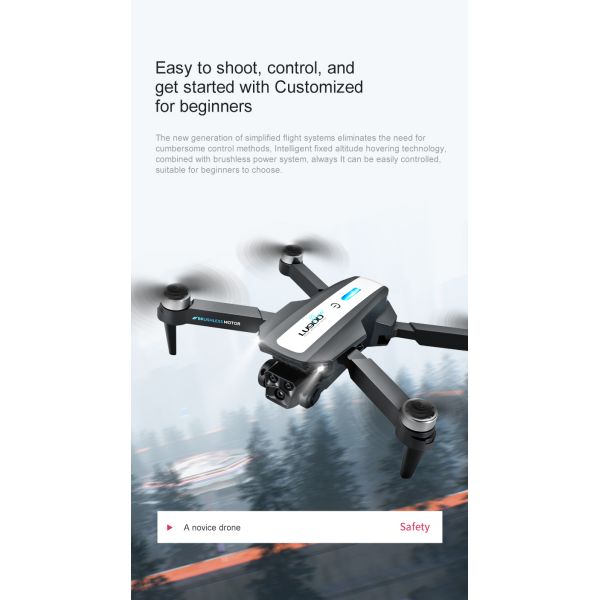 Lu900 Mini Drone 4k Dual Camera Drone With 5g Wifi Fpv Abs Remote Control Toys 100m Image Transmission Distance Yes Gyro