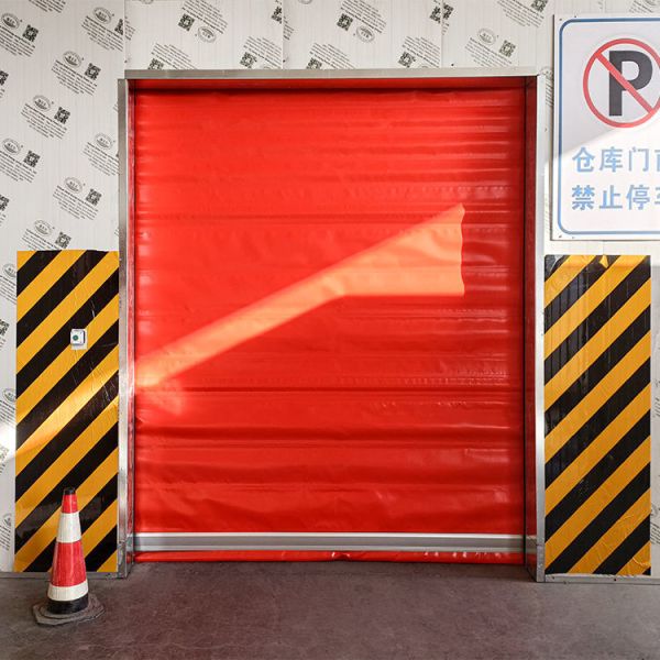 Blue Automatic High Speed Doors IP54 PVC High Speed Cold Storage Doors With Safety Sensor