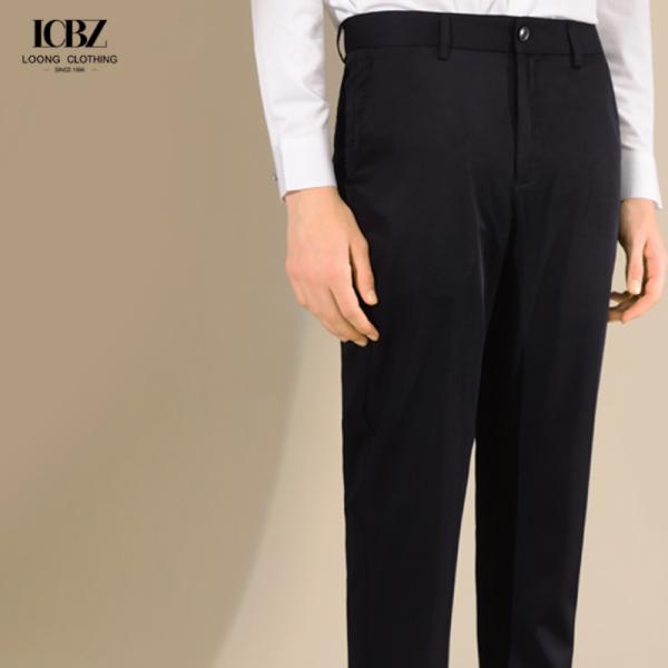 Anti-Shrink 50% Wool Slim Fit Suit Trousers for Man LCBZ Customized Office Pants