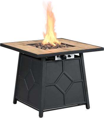 Self-Ignition Outdoor Propane Square Fire Pit Table For Patio Balcony Garden