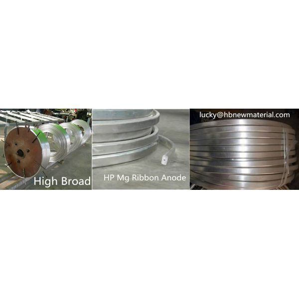 High Potential Magnesium Ribbon Anode Mg Anode 9.5x19mm 305 Meter Per Coil