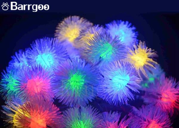 20 LED Furry Ball Solar LED Christmas Lights Colorful IP65 Xmas Decoration