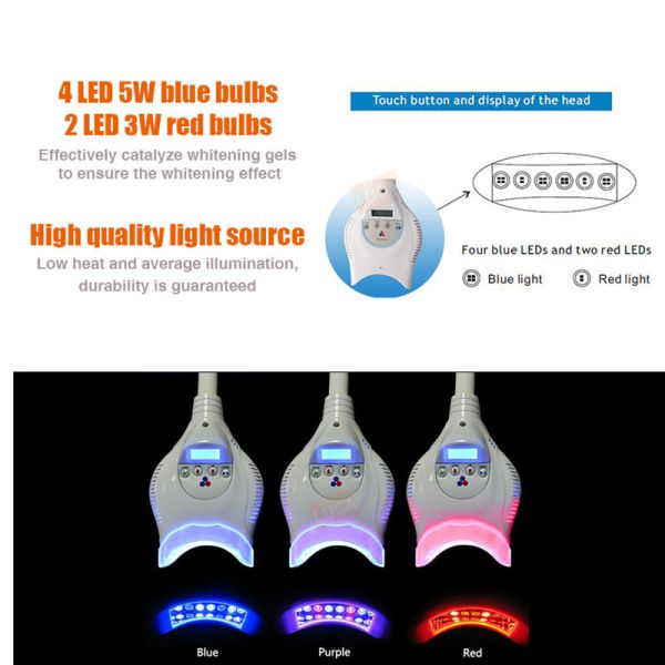 Мобильные зубы СИД зубоврачебные забеливая свет отбеливания зубов лампы 430nm
