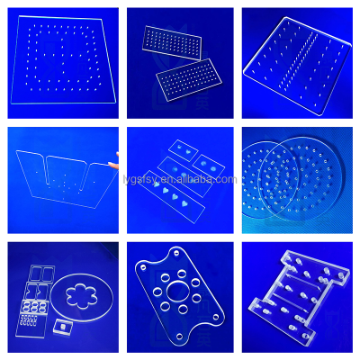 Custom Laser Drilling Sandblasted Fused Quartz Plate Corrosion Resistant for Semiconductor and Laboratory Equipment