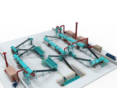 Wet Granulating 5 Tons / Hour NPK Granular Fertilizer Making Production Line