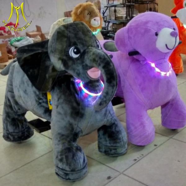 Hansel new children amusement park playground large electric animal plush ride toy on wheels