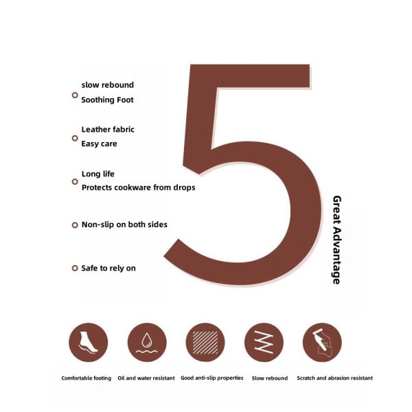 Противоскользящий кухонный коврик из ПВХ для защиты от водонепроницаемых пятен и жиров в ванной