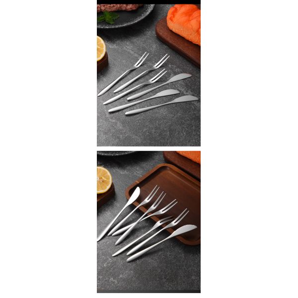 Flatware Sets Luxury Vintage Style Stainless Steel Disposable Silverware for Weddings