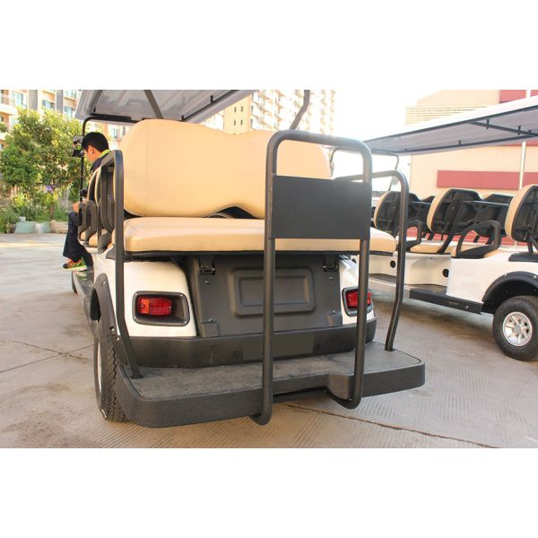 Pure White Color Golf Sightseeing Car Electric Powered Golf Carts With 6+2 Sofa Seats
