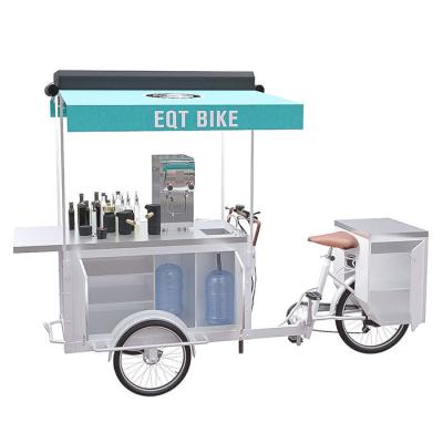 Triciclo personalizado luxuoso que vende o carro para a rua que bebe/vender do chá
