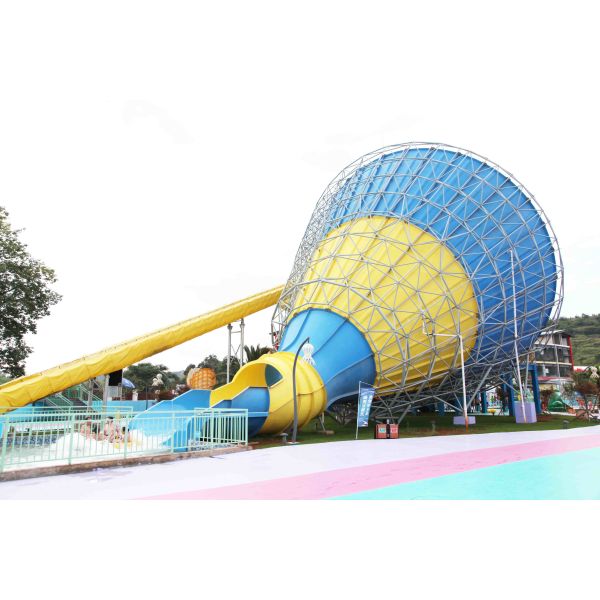 Small Fiberglass Water Slides for family interaction in kids water playground for Water Park