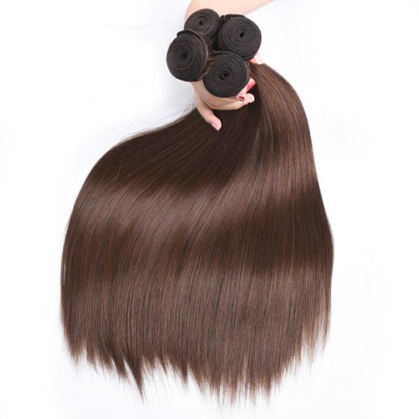 Brown Color Ombre Human Hair Extensions / Straight Hair Weave With 4X4 Closure