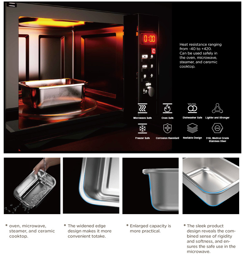 Durable Design Modern Living Stainless Food Containers for Outdoor & Adventure Retailers