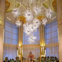Villa duplex Salón de banquetes Hotel Lobby Dandelion Lámparas de modelo Departamento de ventas Arte hueco Lámparas no estándar