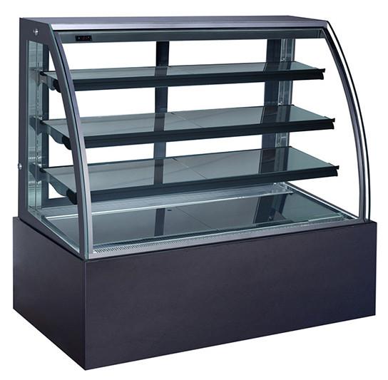 1200mm Fan Cooling Low Power Low Noise Natural Marble Base Three Layers Cake Display Freezer, 400L Cake Showcase