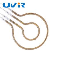 Tubos de aquecimento do IR de quartzo do refletor do ouro, 100-7600W Ring Infrared Heater Lamp