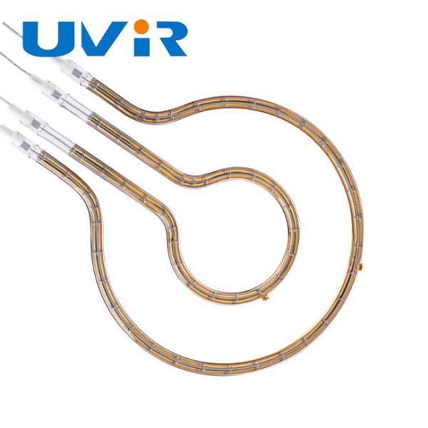 Gold Reflector Quartz IR Heating Tube 100-7600W Ring Infrared Lamp