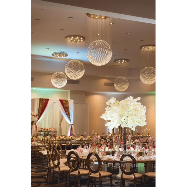 Online Celebrity Wedding Hotel Banquet Chair Gold Stainless Steel