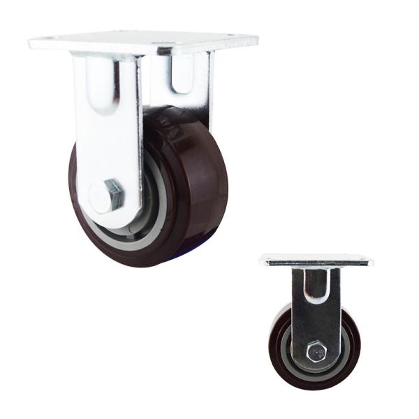PU 4 Inch Replacement 440LBS PP Core Heavy Duty Rigid Casters