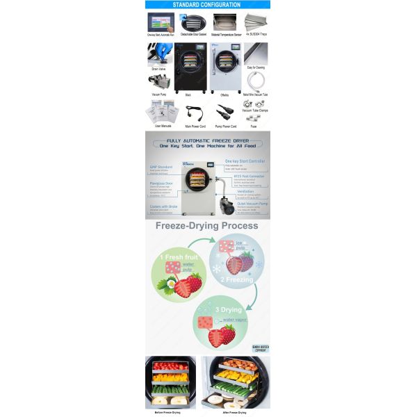 220V Countertop Freeze Dryer 4Kg Food Freeze Dryer For Home Use HM400