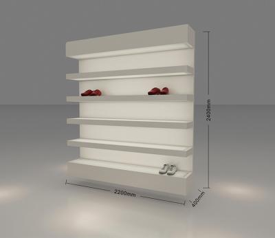 Appealing Wall Mounted Retail Shoe Display Fixtures / Merchandise Display Shelves