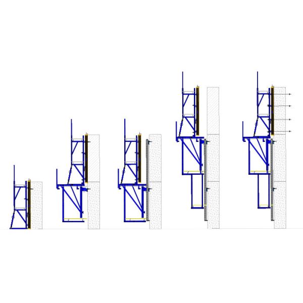 SCF60 Lightweight PP Automatic Climbing Formwork System For High Rise Building