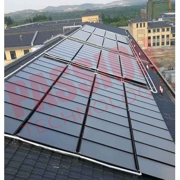 Нагреватель воды голубой индикаторной панели черноты солнечного коллектора плоской плиты 300L титана солнечный