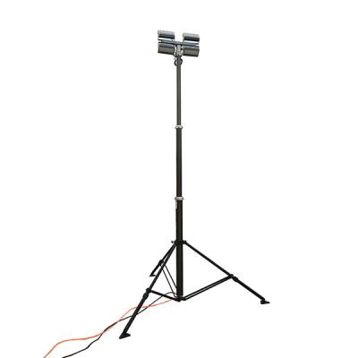 4.2m Height Pneumatic Telescopic Mast Tower Light 4x50W LED lamps mounted with ground mounting tripod bracket