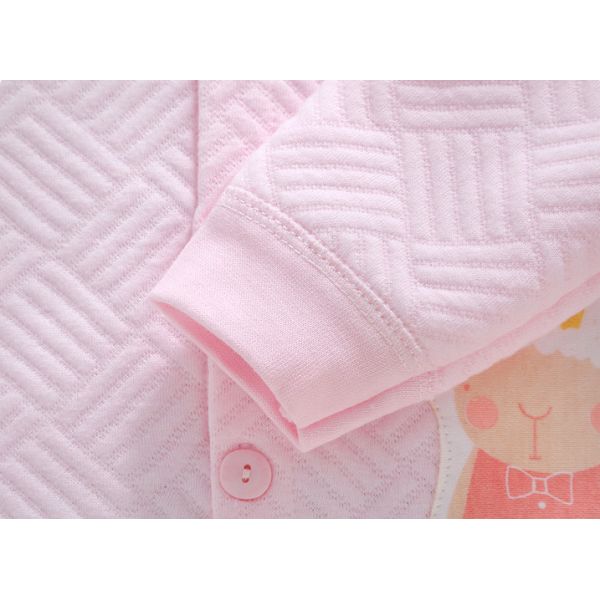 Cute Cotton 3 Years Girls Windproof Winter Jacket Panda Animal Print Jacket Pink