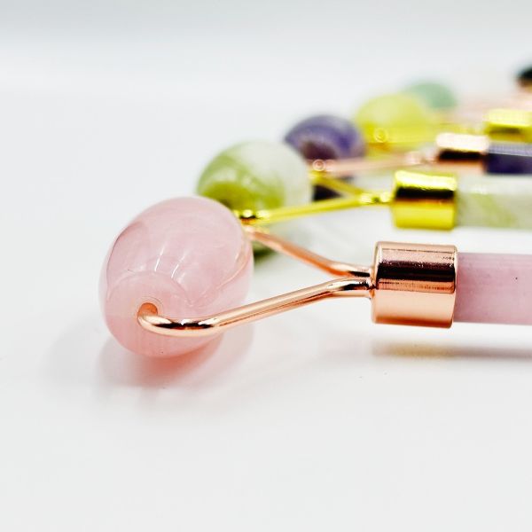 Waterproof Jade Roller for Microneedling Natural Xiuyan Guasha and Jade Facial Roller