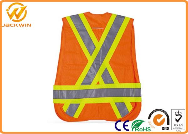 High Visibility Safety Jacket Reflective Safety Vests With Velcro Fasten Custom