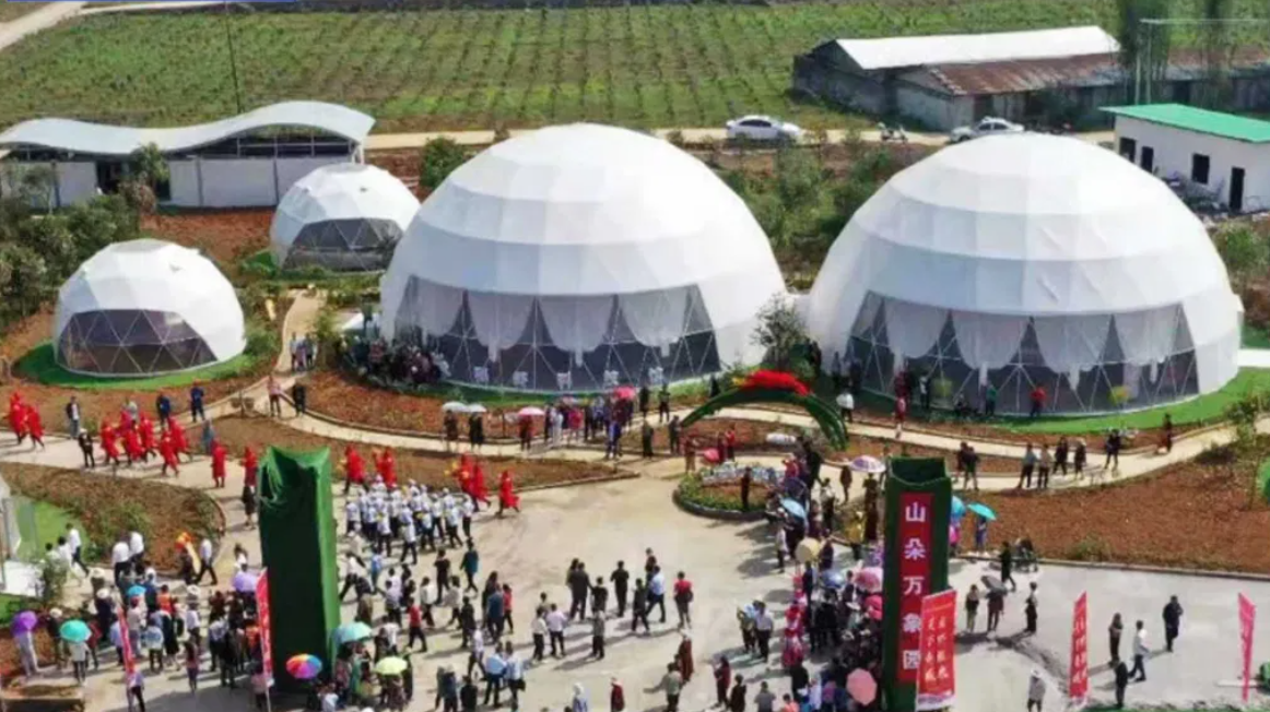 Ультрафиолетоустойчивый коммерческий купольный шатер огнеупорный иглу охладитель купол домашняя форма