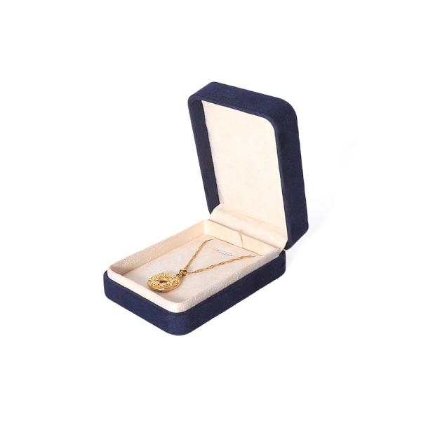 China Manufacturing Wholesale Premium Blue Jewellery Packaging Box Custom Hign End Big Jewelry Set Necklace Bracelet Earrings Ring Packaging Handmade Square Velvet Blue Jewelry Box With Logo