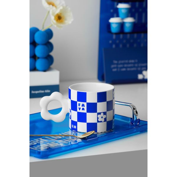 Готовы к поставке оптовые кружки винтажный Клейн синий творческий высокая стоимость керамические мальчики кружки настраиваемые офисная пара