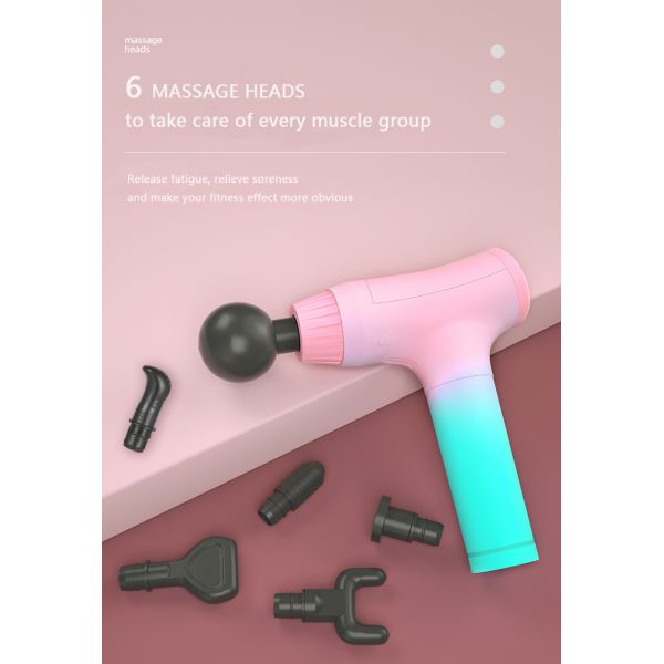 Перезаряжаемый беспроводной пистолет для глубокого массажа тканей 1200–2800 об/мин