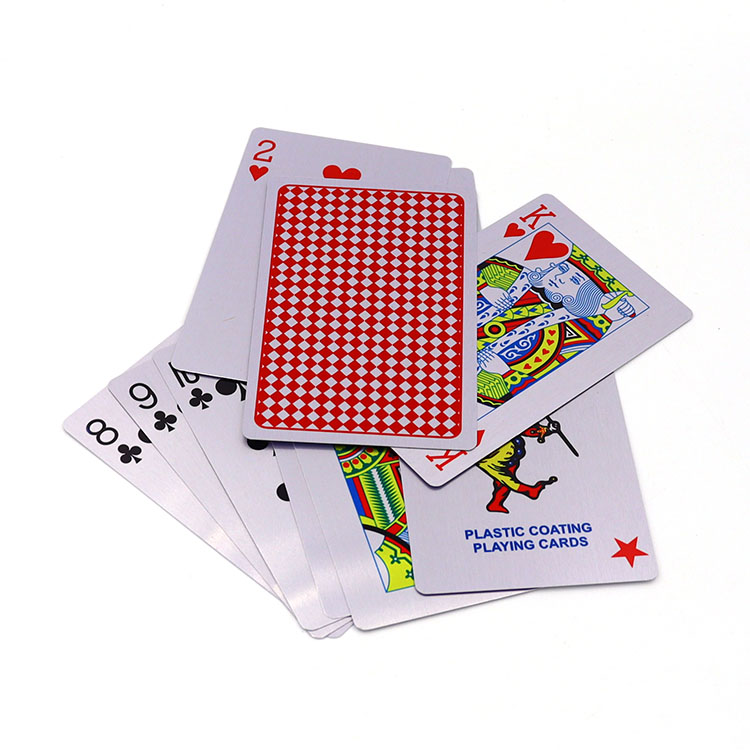 Customized LOGO Durable Metal Playing Cards with Color Printing for Promotional Gifts