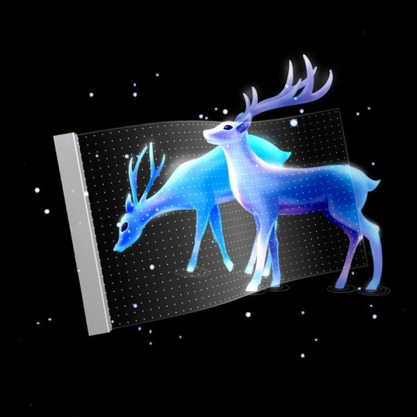 Indoor LED Transparent Film Screen Flexible Transparency P4 PET Full Color Screen for Shopping Mall Glass Showcase LED Transparent Film Screen Hanging