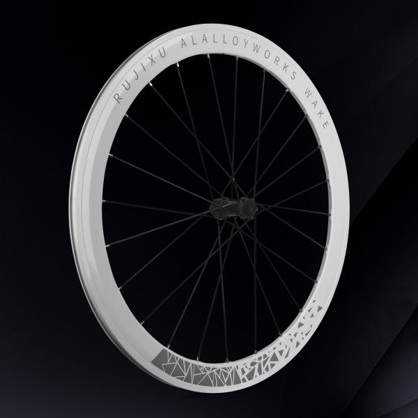 120psi 50mm V Brake Wheelset White Aluminum Alloy Road Bike Wheel Set With Center Lock Disc Brake