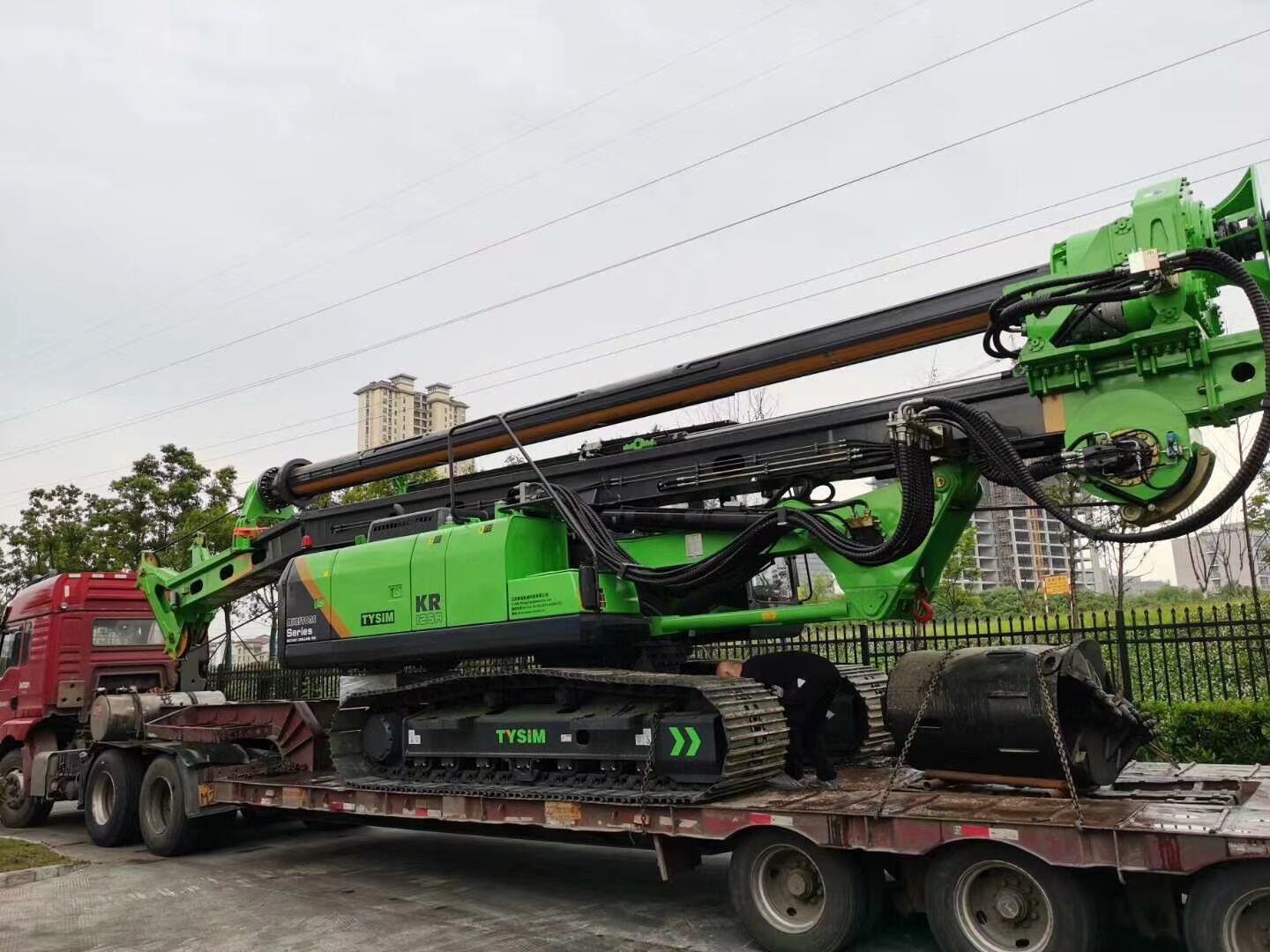 Главное снаряжение силы KR125A тяги ворота 110KN роторное складывая для куч 37m блокируя Келли пробуренных Адвокатурой оснащает сверля Dia 1300mm