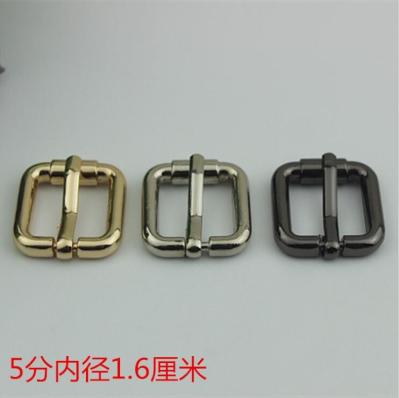 Reversible Belt Nickel Color Metal Pin Buckle Zinc Alloy 16 MM Roller Buckle For Handbag