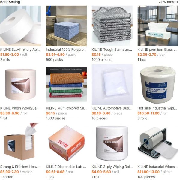 KILINE Premium 50GSM Low-linting Eco-Friendly Nonwoven Wipes for Cleanroom Environments