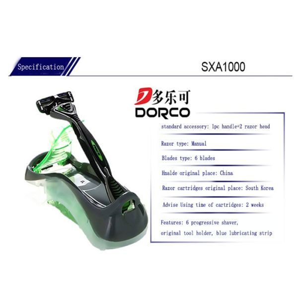 6 Blades  razor for shaving , Pace 6 blue lubricating strip Razor Cartridges