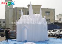 O castelo Bouncy inflável de pano branco de 210D Oxford para crianças personalizou o tamanho