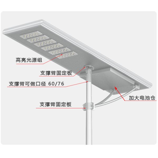1000 Lumen City Road Smart Solar  led light Street Light 50W 80 Watt 120 Watts 150 Watts