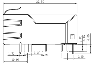 HFJT1-LGHRPE-L12RL Rj45 Power Over Ethernet LPJK6070AHNL 10/100/1000 Mbps