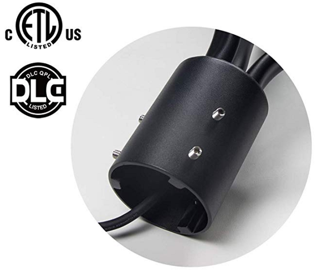 Post Fitter Mount Post Top LED Circular Area Light , 80W Pathway Pole Light Fixture